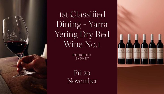 1st Classified Dining Yarra Yering Dry Red No.1 Sydney 2026 Ticket